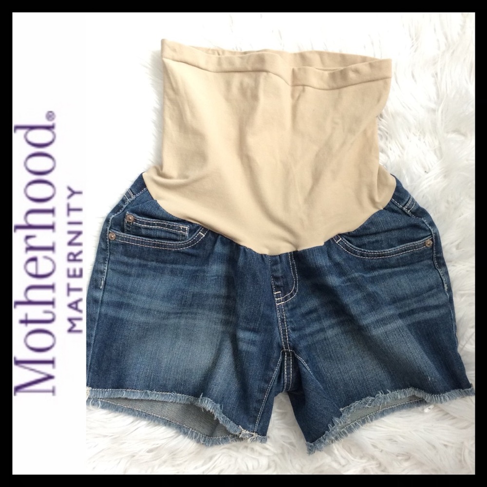 Motherhood Maternity Indigo Blue Shorts - Picture 1 of 4